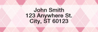 Vertical Argyle Narrow Address Labels | LRGEO-11