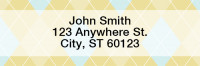 Vertical Argyle Narrow Address Labels | LRGEO-11