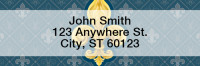 Fleur-de-lis Narrow Address Labels | LRGEP-64