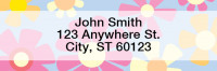 Flower Power Narrow Address Labels | LRNAT-09