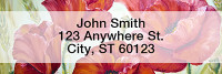 Poppy Oil Painting Narrow Address Labels | LRNAT-76