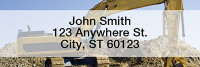 Construction Equipment Narrow Address Labels | LRPRO-43