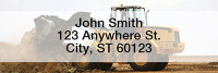 Construction Equipment Narrow Address Labels | LRPRO-43