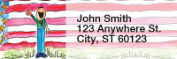 Patriotic Rectangle Address Labels by Amy S. Petrik | LRRAMY-04