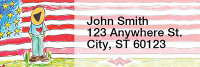 Patriotic Rectangle Address Labels by Amy S. Petrik | LRRAMY-04