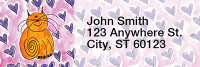 Happy Cats Rectangle Address Labels | LRRAMY-09