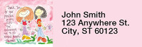 Love & Friendship Rectangle Address Labels by Amy S. Petrik | LRRAMY-16