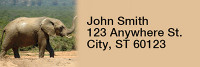 Safari Wildlife Narrow Address Labels | LRRANI-03