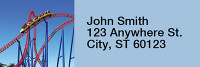 Intamin Roller Coasters Narrow Address Labels | LRRCOA-04