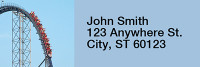 Intamin Roller Coasters Narrow Address Labels | LRRCOA-04