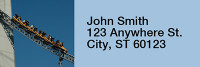 Intamin Roller Coasters Narrow Address Labels | LRRCOA-04