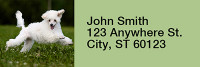 Mini Poodle Narrow Address Labels | LRRDOG-104