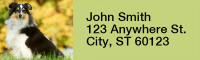 Shetland Sheepdog Narrow Address Labels | LRRDOG-109