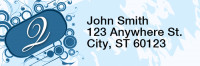Stylish Monogram 'Q' Narrow Address Labels | LRRMONO-03Q