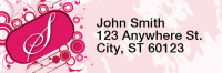 Stylish Monogram 'S' Narrow Address Labels | LRRMONO-03S