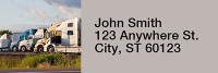 Semi Truck Narrow Address Labels  | LRRPRO-47