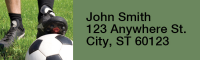 Soccer Narrow Address Labels | LRRSPO-13