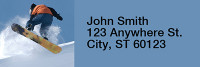 Snowboarding Narrow Address Labels | LRRSPO-14