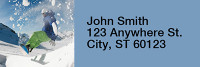 Snowboarding Narrow Address Labels | LRRSPO-14