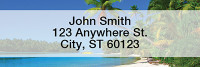 Island Paradise Rectangle Address Labels | LRSCE-02