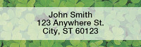 More Clovers Narrow Address Labels | LRTVL-14