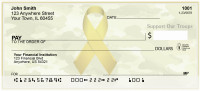 Support Our Troops Ribbon Personal Checks | MIL-89