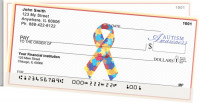 Autism Awareness Ribbon Side Tear Personal Checks | STRIB-07
