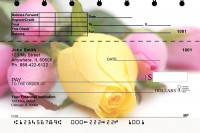 Spring Rose Bouquet Top Stub Personal Checks | TSFLO-41