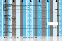 Modern Stripes Top Stub Personal Checks | TSGEO-13
