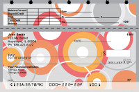 Stylish Patterns Top Stub Personal Checks | TSGEO-14