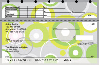 Stylish Patterns Top Stub Personal Checks | TSGEO-14