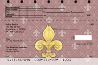 Fleur-de-lis Top Stub Personal Checks | TSGEP-64
