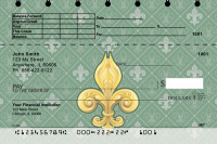 Fleur-de-lis Top Stub Personal Checks | TSGEP-64