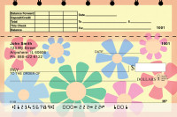 Flower Power Top Stub Personal Checks  | TSNAT-09