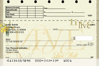 Live, Laugh, Love Top Stub Personal Checks | TSNAT-10