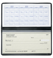 Black Vinyl Checkbook Cover | VCB-BLA01