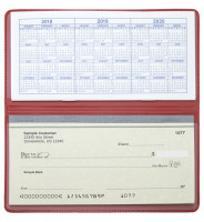 Red Vinyl Checkbook Cover | VCB-RED01