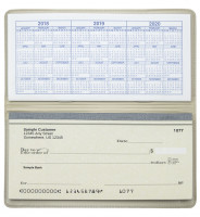 Beige Vinyl Checkbook Cover | VCB-TAN01