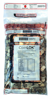 Clear CoinLok Deposit Bag, 12'' X 25''  | BAG-43