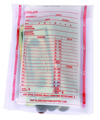 Clear PermaLok TILL Deposit Bag, 5.75" X 8.75" | BAG-46