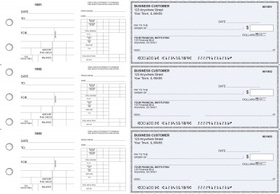 Blue Safety Dual Purpose Voucher Business Checks | BU3-7BLU01-DPV