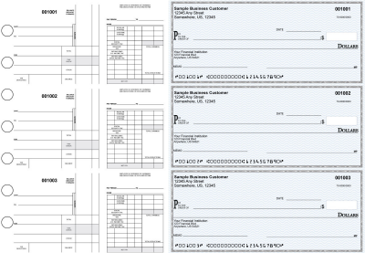 Blue Safety Disbursement Payroll Business Checks | BU3-7BLU01-FSP