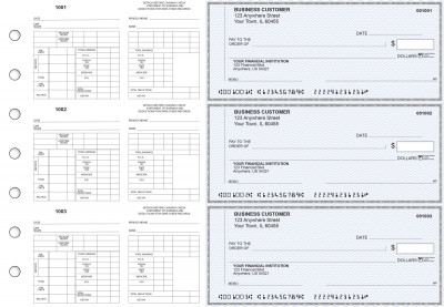 Blue Safety Multi-Purpose Counter Signature Business Checks | BU3-7BLU01-MPC