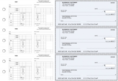 Blue Safety Multi-Purpose Counter Signature Business Checks | BU3-7BLU01-MPC