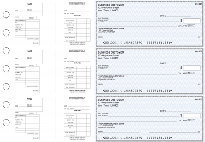 Blue Safety Multi-Purpose Salary Voucher Business Checks | BU3-7BLU01-MPS