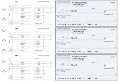 Blue Safety Multi-Purpose Corner Voucher Business Checks | BU3-7BLU01-MPV