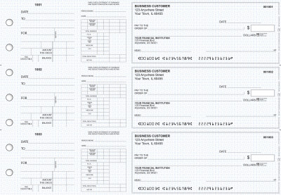 Blue Knit Dual Purpose Voucher Business Checks | BU3-7BLU02-DPV