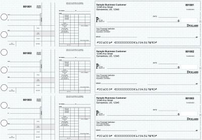 Blue Knit Disbursement Payroll Business Checks | BU3-7BLU02-FSP