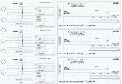 Blue Knit Itemized Disbursement Payroll Business Checks | BU3-7BLU02-IDP