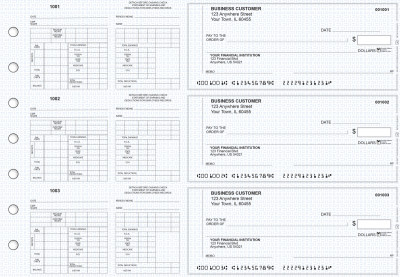 Blue Knit Multi-Purpose Counter Signature Business Checks | BU3-7BLU02-MPC